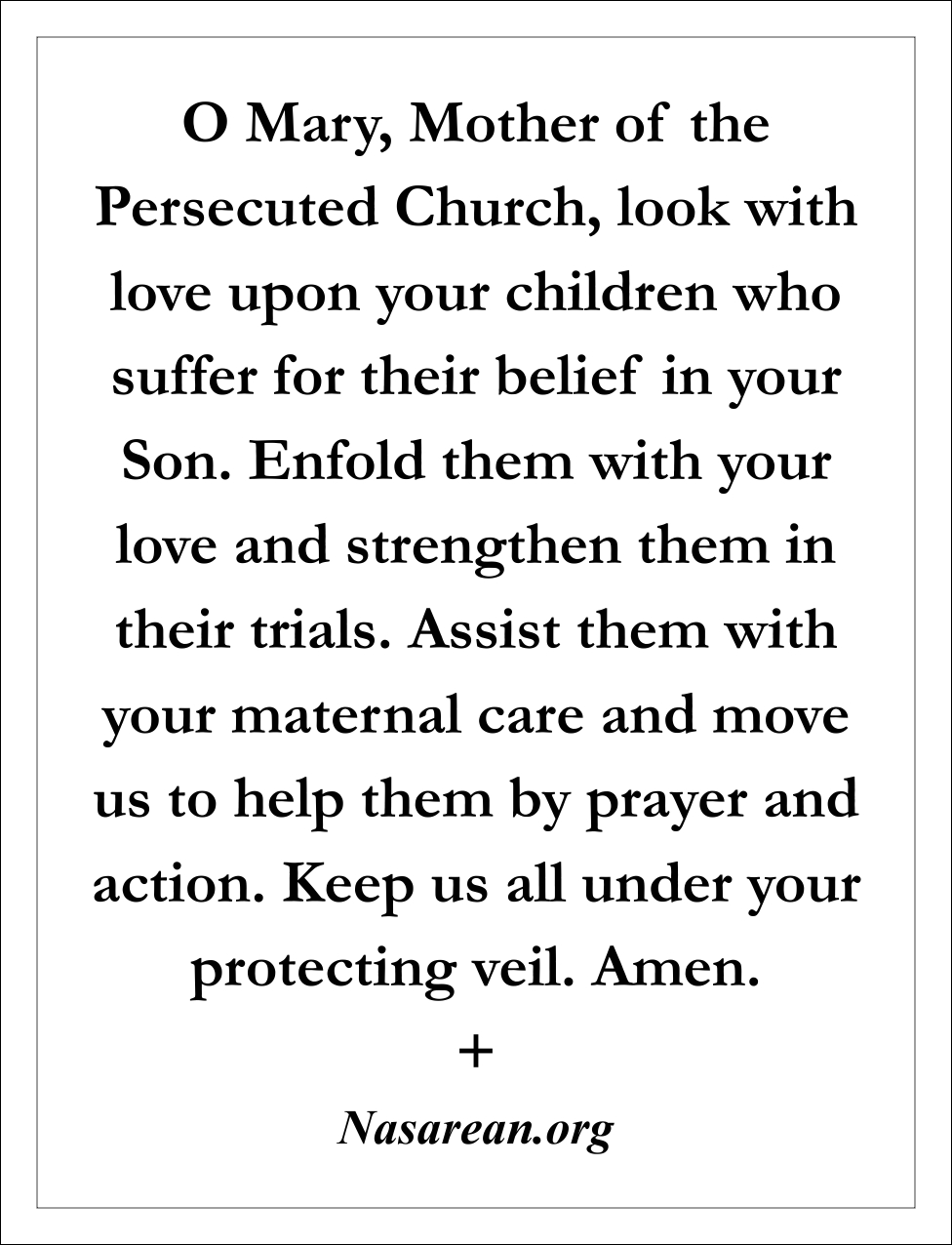 Prayer to Our Lady of Aradin